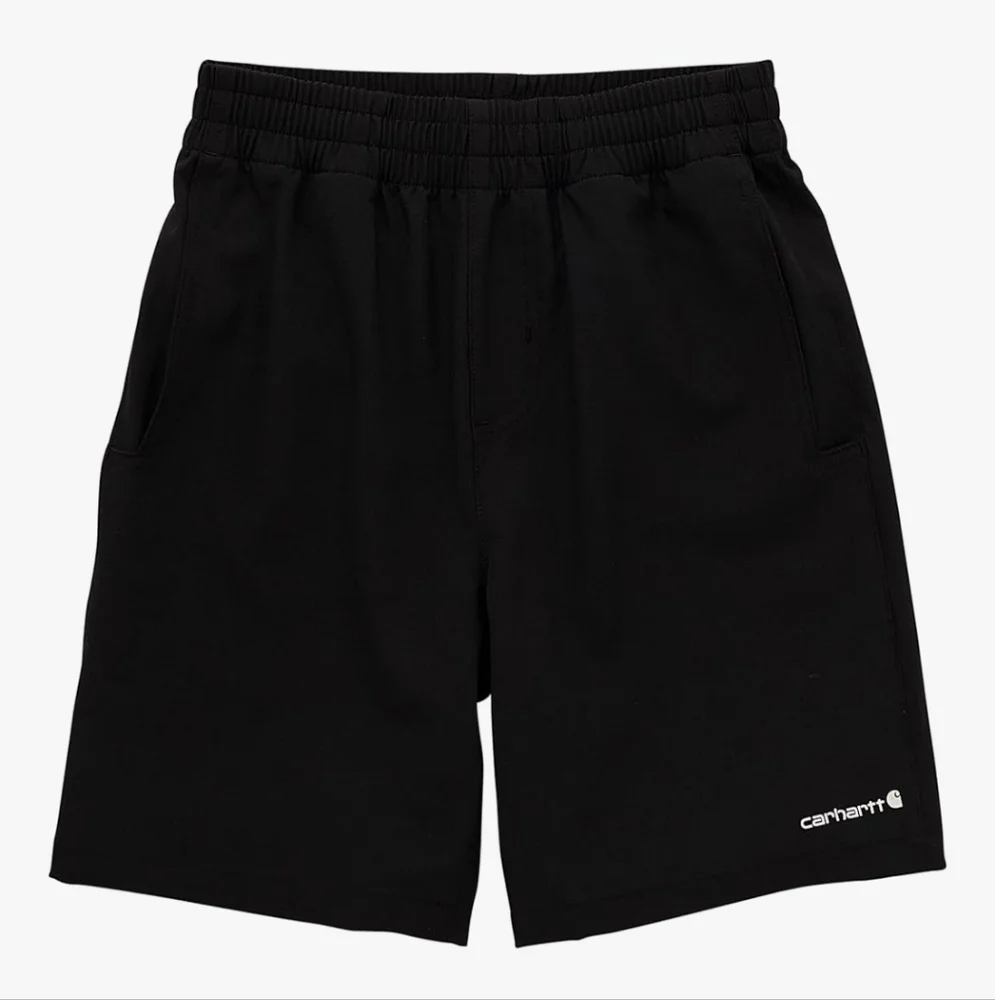Carhartt Kids Black Elastic Waist Shorts